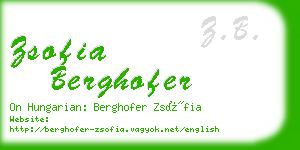 zsofia berghofer business card